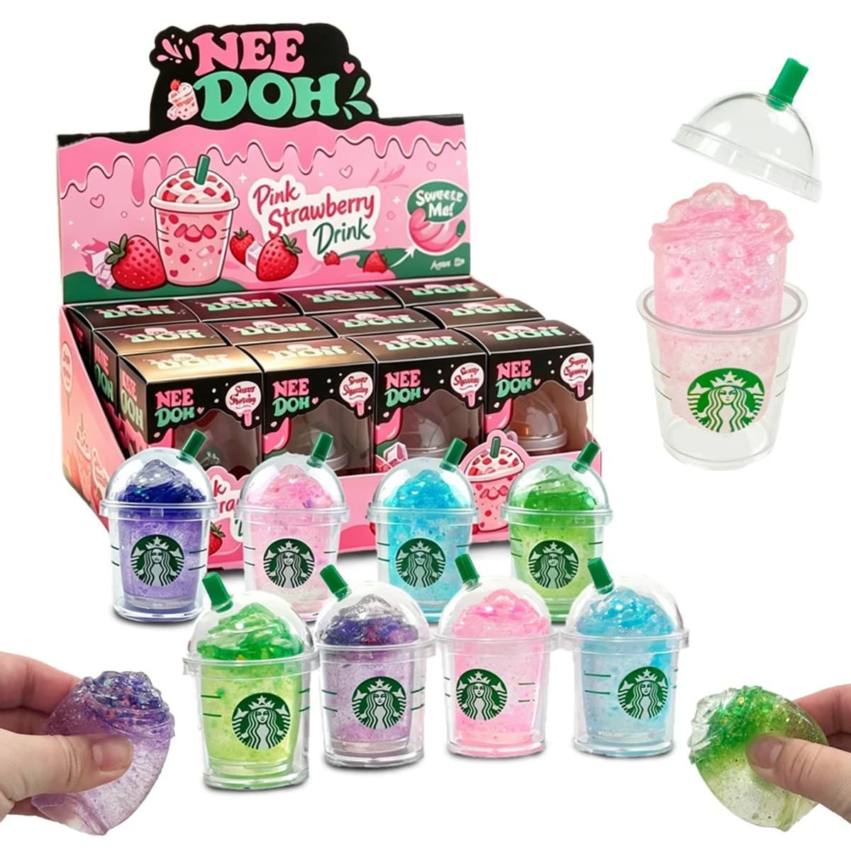 2026 New Need Doh Blind Box, Stress Relief Drink Cup, Sensory Squeeze Toy, Colorful Squishy Stress Relief Toy, Birthday Gift — foto 1