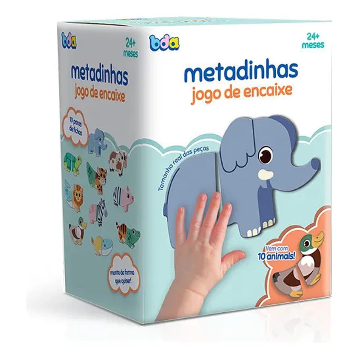 Jogo De Encaixe Metadinhas Animais