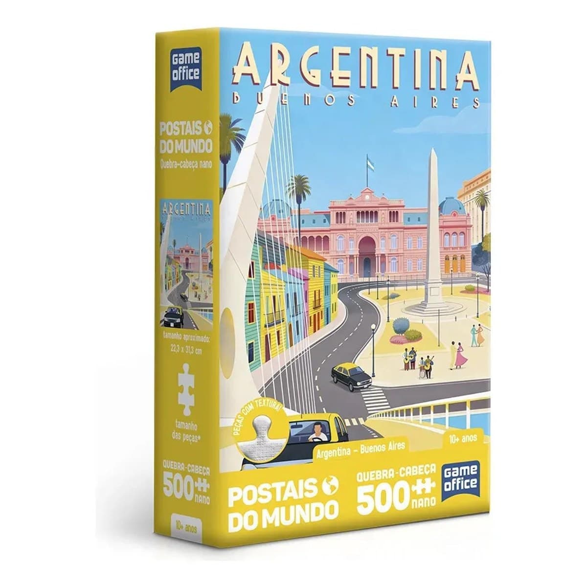 Postais do Mundo: Argentina - Quebra-cabeça Nano 500 Peças