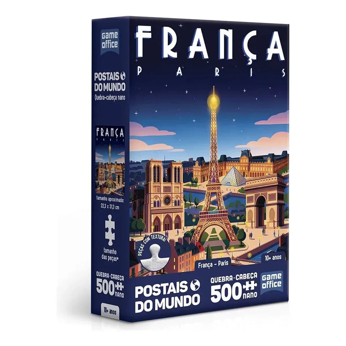 Postais do Mundo: França - Quebra-cabeça Nano 500 Peças
