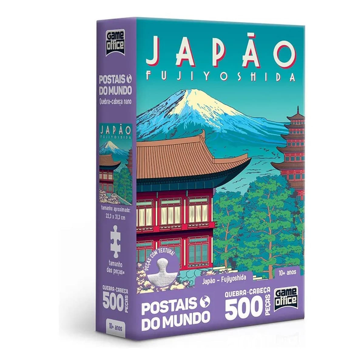 Quebra-cabeça: Postais do Mundo - Japão - Fujiyoshida - 500 peças nano